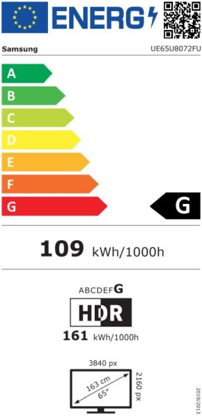 Телевизор 65" SAMSUNG 65U8072, 4K UltraHD LED TV, SmartTV, Tizen OS, 50Hz, WiFi, Black