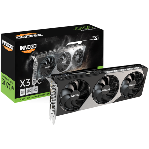 Видео карта INNO3D GeForce RTX 5070 Ti X3, 16GB GDDR7, 256 bit, HDMI, 3xDP