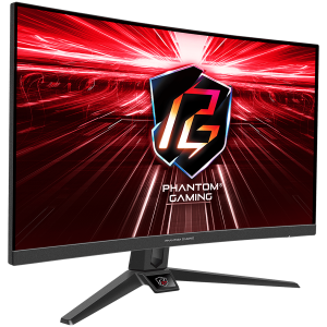 Монитор ASROCK Phantom Gaming PG27F15RS1A, 27" VA Curved 1500R, FullHD (1920x1080) 240Hz, 16:9, 1ms, 3000:1, 300 cd/m², Adaptive Sync, Speakers 2x2W, 2xHDMI, DP, Black 