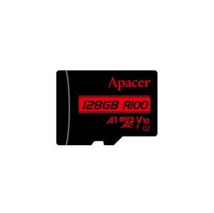 MicroSD памет 128GB APACER R100, microSDXC Class10 UHS-I U1 V10 A1 + SD адаптер