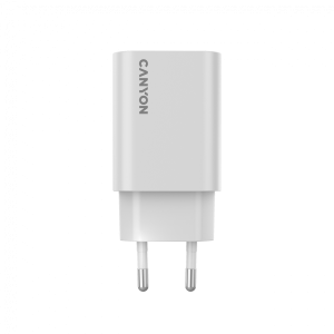 Зарядно у-во CANYON OnCharge 30CL, PD 30W Travel Charger EU standard, Output: 5V3A, 9V3A, 15V2A, Max Power 30W, White, size: 87.8x39.8x23mm, weight: 62.3g
