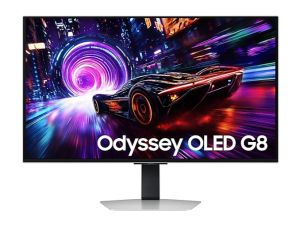 Монитор SAMSUNG Odyssey OLED G8 G81SF (LS32FG810SUXEN), 32" OLED, 4K UHD (3840x2160) 240Hz, 16:9, 0.03ms, 260 cd/㎡, 1M:1, AMD FreeSync Premium Pro, DP, 2xHDMI, USB3.2, Silver