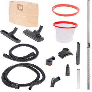 Индустриална прахосмукачка Camry CR 7045, 3400W, 20 kPa, Сухо и мокро, 4 филтъра, 25L, Инокс/Червен