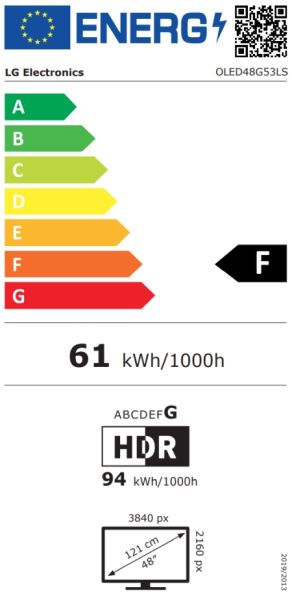 Телевизор 48" LG OLED48G53LS, 4K UHD OLED evo, SmartTV, webOS 25, 120Hz Native (VRR 165Hz), Wi-Fi 6, Black
