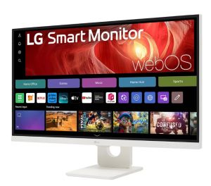 Монитор LG 27U731SA-W, 27" IPS, 4K UHD (3840x2160) 60Hz, 16:9, 5ms, 350 cd/m², 1000:1, Smart webOS23, Speaker 2x5W, 2xHDMI, USB-C , Bluetooth, White