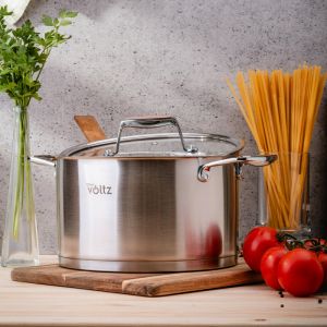 Тенджера Oliver Voltz OV51210P20 Berlin Premium Collection, 20 см, 3.6 л, Неръждаема стомана 18/10, Индукция, Инокс