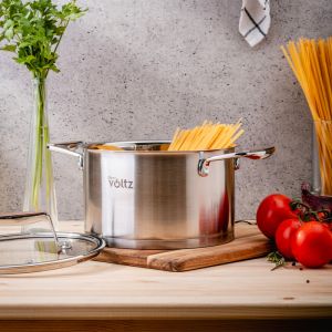 Тенджера Oliver Voltz OV51210P20 Berlin Premium Collection, 20 см, 3.6 л, Неръждаема стомана 18/10, Индукция, Инокс