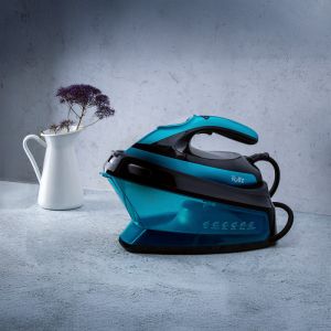 Парогенератор Oliver Voltz OV51052A, 3200W, 1.5 л, 3 настройки на парата, Керамична плоча, LED дисплей, Тюркоаз