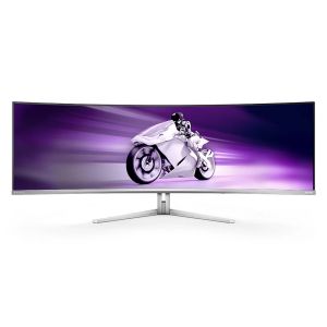 Монитор PHILIPS 49M2C8900/00 Evnia 8000, 48.9" QD-OLED Curved 1800R, Dual QHD (5120x1440) 240Hz, 32:9, 0.03ms, 1000cd/m2, 1.5M:1, AMD FreeSync™ Premium Pro, G-SYNC, Speaker 4x7.5W, 2xHDMI, DP, USB-C, White