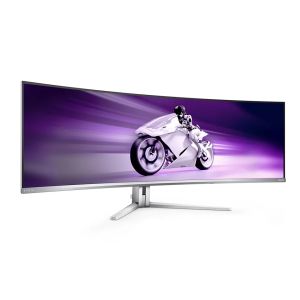 Монитор PHILIPS 49M2C8900/00 Evnia 8000, 48.9" QD-OLED Curved 1800R, Dual QHD (5120x1440) 240Hz, 32:9, 0.03ms, 1000cd/m2, 1.5M:1, AMD FreeSync™ Premium Pro, G-SYNC, Speaker 4x7.5W, 2xHDMI, DP, USB-C, White