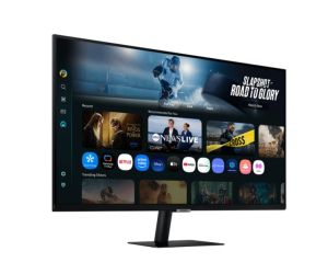 Монитор SAMSUNG Smart M7 M70F (LS32FM700UUXDU), 32" VA, 4K UHD (3840x2160) 60Hz, 16:9, 4ms, 300 cd/m2, 3000:1, Smart, TizenOS, Adaptive Picture, Wi-Fi 5, Bluetooth, Speaker 10W, 2xHDMI, USB-C, 3xUSB 2.0, Black