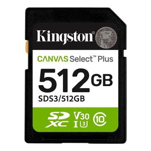 SD памет 512GB KINGSTON Canvas Select Plus SDXC Class10 UHS-I U3 up to 150MB/s - SDS3/512GB