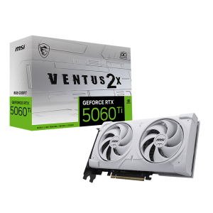 Видео карта MSI GeForce RTX 5060 Ti 8G VENTUS 2X OC WHITE PLUS, 8GB GDDR7, 128-bit, 3xDP, HDMI