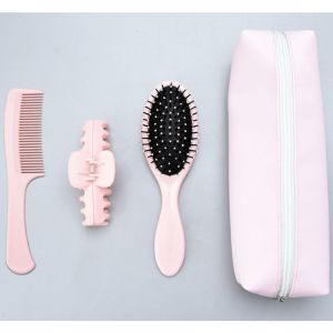 Мини комплект за изправяне на коса ELITE EHS-1353, 18W, 200C, Аксесоари, Розов/бял