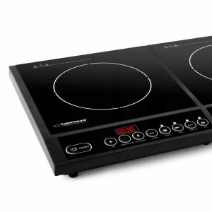 Индукционен котлон двоен Esperanza EKH008, 2x2000W, 270℃, 4 функции, Кристална плоча, Черен