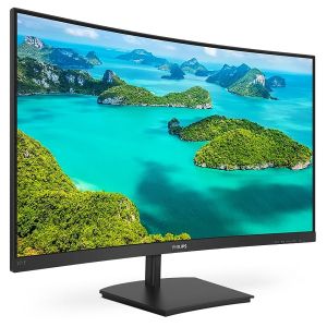 Монитор PHILIPS 271E1SCA/00 E Line, 27" VA Curved 1500R, FullHD (1920x1080) 75Hz, 16:9, 4ms, 250cd/m², 3000:1, AMD FreeSync, Speaker 2x3W, VGA, HDMI, Black