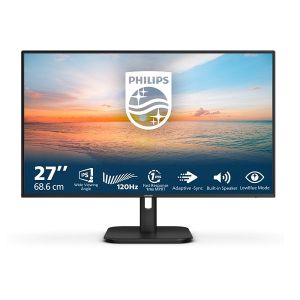 Монитор PHILIPS 27E1N1200A/00, 27.0" IPS, FullHD (1920x1080) 120Hz, 16:9, 1ms, 300cd/m2, 1500:1, Adaptive Sync, Speaker 2Wx2, VGA, HDMI, DP, Black