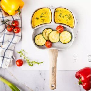 Тиган с 3 отделения Klausberg KB 7824, 19 см, Мраморно покритие, Индукция, Сив