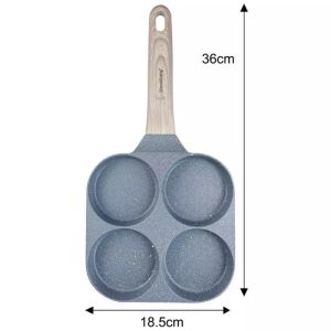Тиган с 4 отделения Klausberg KB 7822, 18.5 см, Мраморно покритие, Индукция, Сив