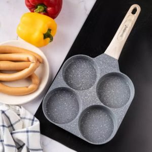 Тиган с 4 отделения Klausberg KB 7822, 18.5 см, Мраморно покритие, Индукция, Сив