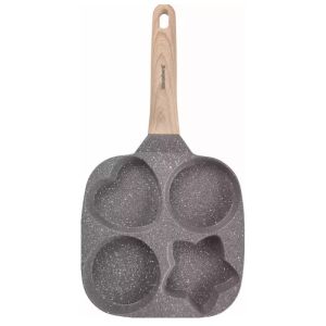 Тиган с 4 отделения Klausberg KB 7808, 19см, Mраморно покритие, Различни форми, Индукция, Сив