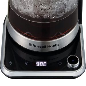 Електрическа кана Russell Hobbs Attentiv 26200-70, 3000W, 1.7 l, Инфузер, Температурен контрол, Таймер, Инокс/черен