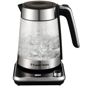Електрическа кана Russell Hobbs Attentiv 26200-70, 3000W, 1.7 l, Инфузер, Температурен контрол, Таймер, Инокс/черен