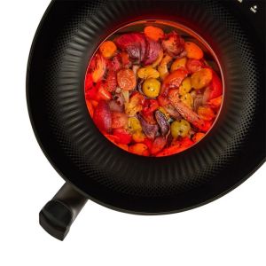 Фритюрник с горещ въздух Russell Hobbs SatisFry Panoramic 27420-56, 1650W, 5.5 л, 10 програми, Дигитален LED дисплей, Термостат, Таймер, Черен