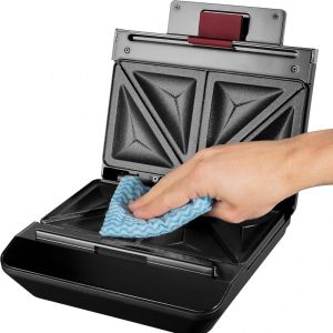 Сандвич тостер Russell Hobbs Creations 26800-56, 750W, 4 филии, Незалепващи плочи, Бързо загряване, Индикатори, Черен/инокс