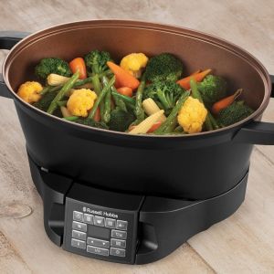 Мултикукър Russell Hobbs Good-to-Go 28270-56, 750W, 6.5 л, 8 програми, Таймер, Размразяване, Лесно почистване, Черен