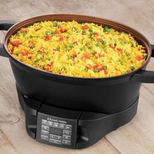 Мултикукър Russell Hobbs Good-to-Go 28270-56, 750W, 6.5 л, 8 програми, Таймер, Размразяване, Лесно почистване, Черен