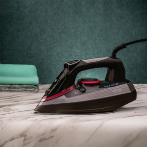 Ютия Voltz V51050D, 2600W, Сухо гладене, Керамично покритие, Самопочистване, Черен