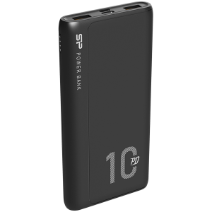 Външна батерия SILICON POWER QP15 (SP10KMAPBKQP150K), 10.000mAh , 2x USB, 1x USB C In/out, Li-Polymer, Black