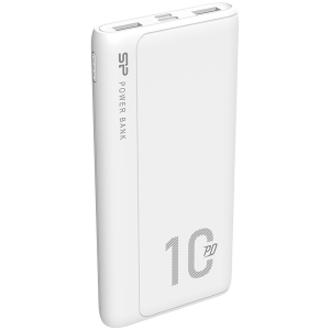 Външна батерия SILICON POWER QP15 (SP10KMAPBKQP150W), 10.000mAh , 2x USB, 1x USB C In/out, Li-Polymer, White