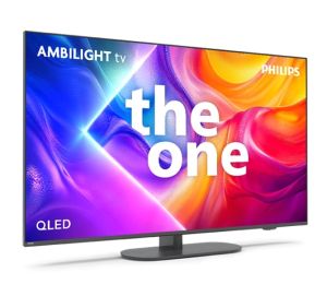 Телевизор 55" PHILIPS 55PUS9010/12 The One, 4K Ultra HD QLED Ambilight TV, SmartTV, Titan OS, 144Hz, WiFi, Grey