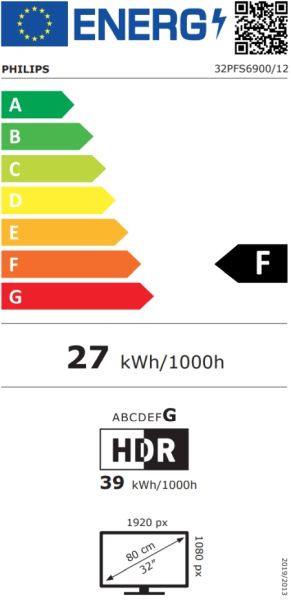 Телевизор 32" PHILIPS 32PFS6900/12, FullHD LED Ambilight, Smart TV, Titian OS, 60Hz, WiFi, Black