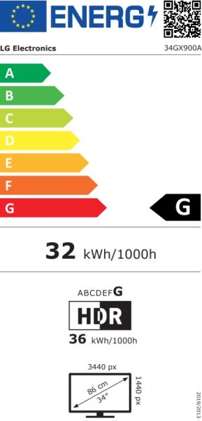 Монитор LG 34GX900A-B UltraGear, 33.9" OLED Curved 800R, WQHD (3440x1440) 240Hz, 21:9, 0.03ms, 1300 cd/m², 1.5M:1, AMD FreeSync Premium Pro, NVIDIA G-Sync, Speaker 2x7W, 2xHDMI, DP, USB type-C, Black