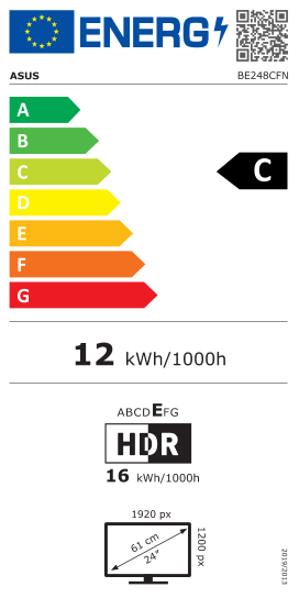 Монитор ASUS BE248CFN, 24.1" IPS, WUXGA (1920x1200) 100Hz, 16:10, 5ms, 350cd/m2, 1500:1, Adaptive-Sync, Speaker 2x2W, HDMI, 2xDP, USB-C, USB Hub, RJ-45, Black - 90LM0AJ0-B02K70