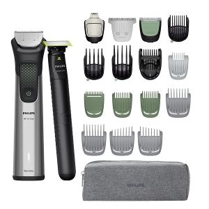 Тример PHILIPS MG9557/15 All-in-One Trimmer series 9000, 20 в 1: лице, глава и тяло, време на безжична работа до 120мин / 60 зареждане  + One Blade