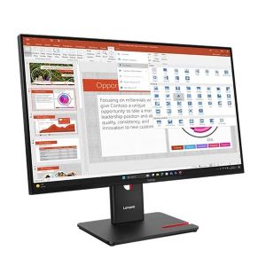 Монитор LENOVO ThinkVision T27-40 (64A5MAT6EU), 27" IPS, FullHD (1920x1080) 120MHz, 16:9, 4ms, 300cd/m2, 1500:1, HDMI, DP, VGA, USB hub, Eclipse Black