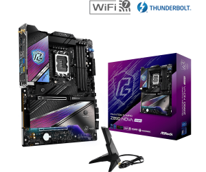Дънна платка ASROCK Phantom Gaming Z890 Nova WiFi (Intel 1851, 4 x DDR5, 1 x Blazing M.2, 5 x Hyper M.2, Wi-Fi 7, 5Gbit LAN, 2.5Gbit LAN, HDMI, 2 xThunderbolt™ 4) ATX