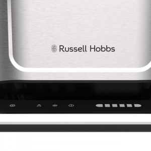 Тостер за хляб Russell Hobbs Attentiv 26210-56, 1640W, 2 филии, 6 степени, Центриране, Сензорно управление, LED, Запаметяване, Високо повдигане, Без BPA и PFAS, Инокс/черен
