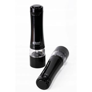 Електрически мелнички за сол и пипер Russell Hobbs Black 28010-56, Керамичен механизъм, LED, Черен