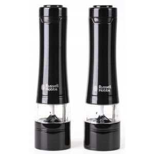 Електрически мелнички за сол и пипер Russell Hobbs Black 28010-56, Керамичен механизъм, LED, Черен