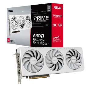 Видео карта ASUS Prime Radeon RX 9070 XT White OC Edition 16GB GDDR6, 256-bit, HDMI, 3xDP