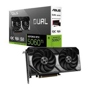 Видео карта ASUS Dual GeForce RTX 5060 Ti 16GB GDDR7 OC Edition, 16GB GDDR7, 128-bit, HDMI, 3xDP