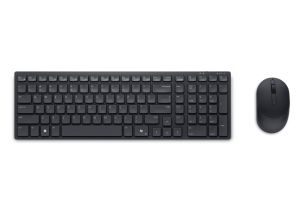 Безжична клавиатура + мишка DELL Pro KM555 (580-BBVV), Bluetooth/Wireless, Compact Silent Keyboard and Mouse, US International (QWERTY), Black