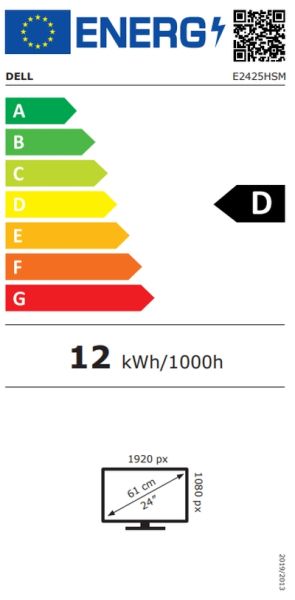 Монитор DELL Pro E2425HSM, 23.8" IPS, FullHD (1920x1080) 100Hz, 16:9, 5ms, 1000:1, 250 cd/m2, Speaker 2x2W, VGA, HDMI, Display Port, Black