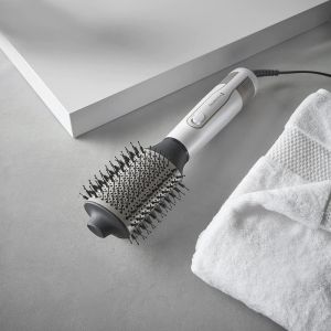 Четка за сушене и стилизиране Remington AS8901 HYDRAluxe, 1200W, Керамично покритие, Йонизация, Студена струя, 2 скорости, 3 темп, Бял
