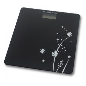 Кантар Rosberg R51650E, 180 кг, Дигитален, LCD дисплей, Черен